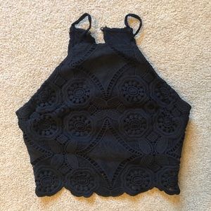 Lacey black crop top!